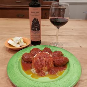 Effie's Soutzoukakia - Spiced meatballs in tomato sauce