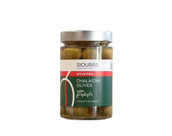 Siouras Green Olives Stuffed with Pimento