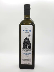 Phileos Extra Virgin Olive Oil PGI Laconia  - 1 Lt Glass Bottle