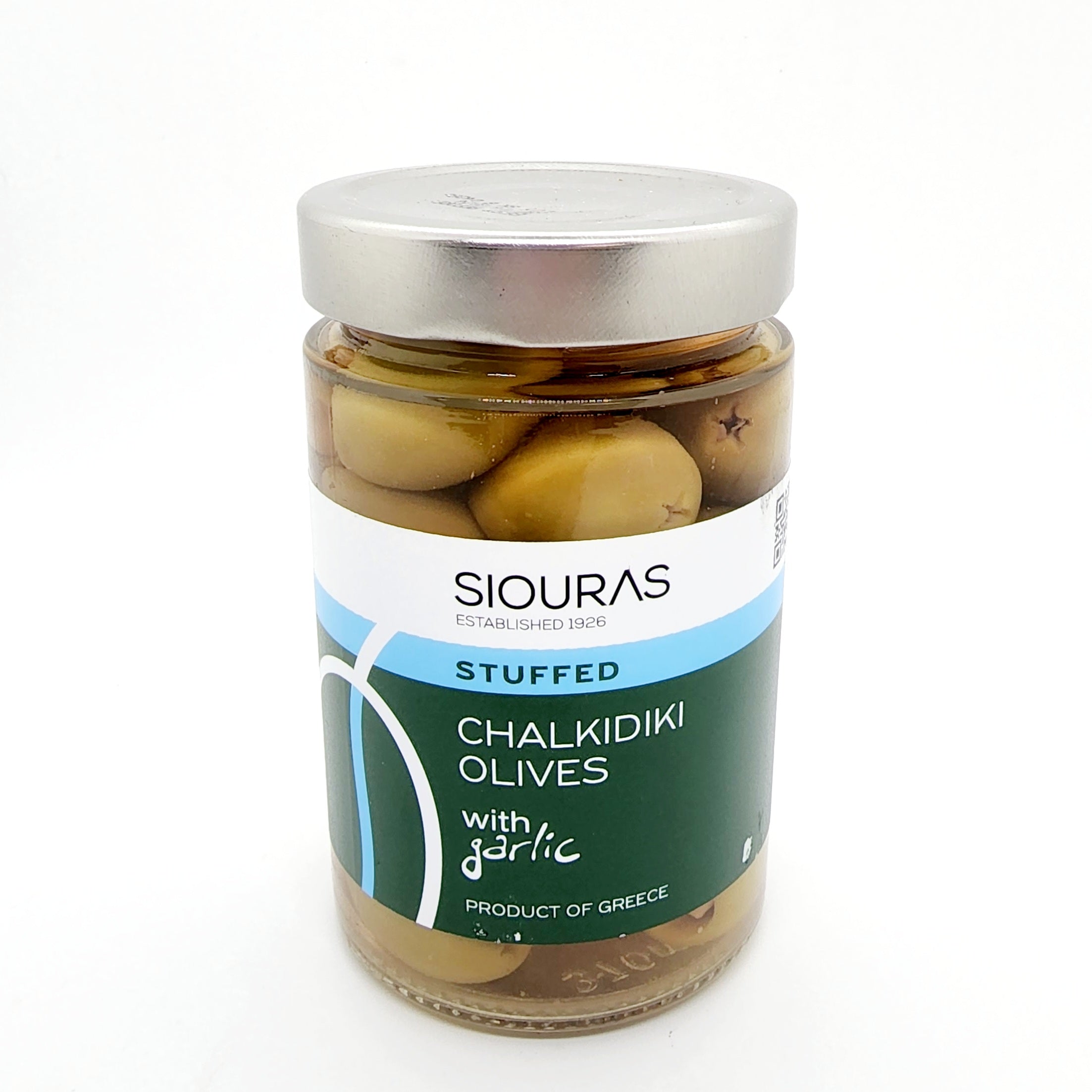 Siouras Green Olives Stuffed with Garlic