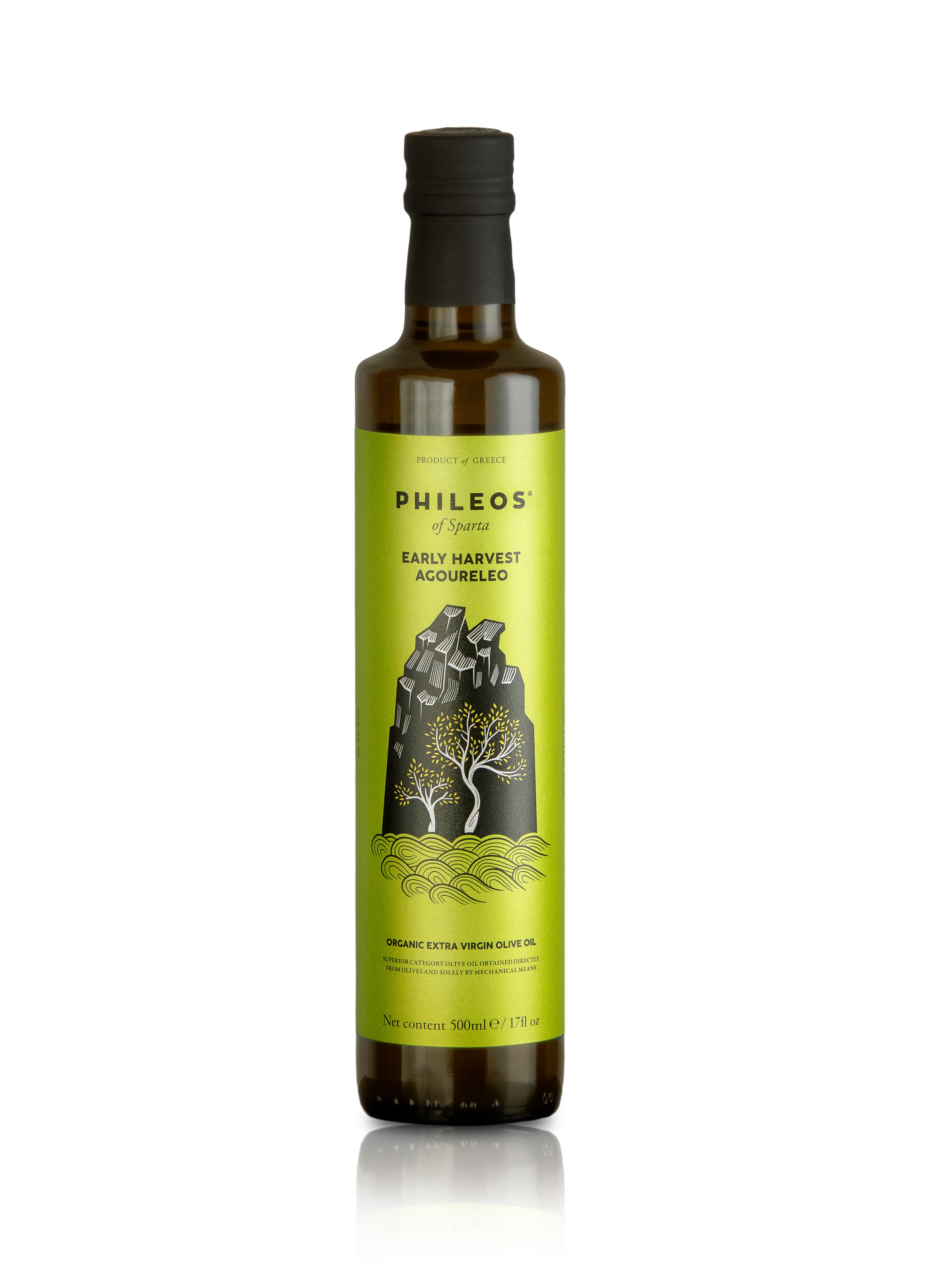 Phileos Organic Early Harvest (Agoureleo) Extra Virgin Olive Oil - 500ml