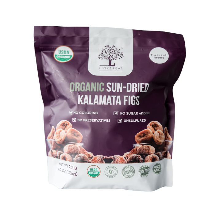 Organic Sun-Dried Kalamata Figs 2.5 lbs
